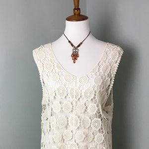 Gorgeous 100% Cotton fringed sleeveless Top